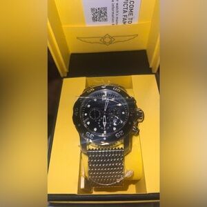 Invicta Silver and Gold Watch with Mesh Band